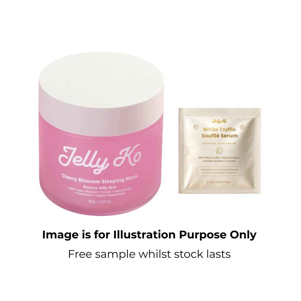 Jelly Ko Cherry Blossom Sleeping Mask 90g + Free White Truffle Soufflé Serum Sample 2ml